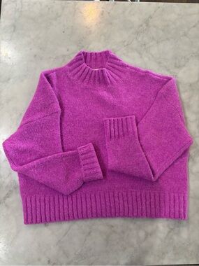 Pinch Women's Cowl-Neck Sweater in Bright Fuchsia
